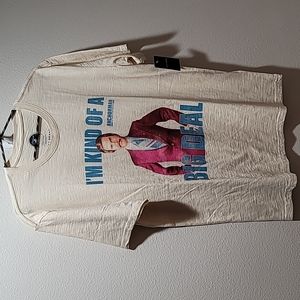 LUCKY BRAND YELLOW MEDIUM SHORT SLEEVE RELAXED COTTON ANCHOR MAN CREW TEE SHIRT